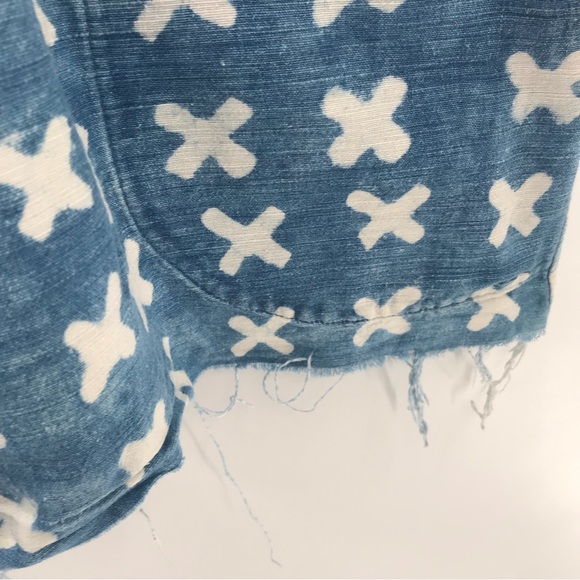 Anthropologie PO-EM Tunic Chambray Blue X’s Sz Medium - Picture 8 of 8